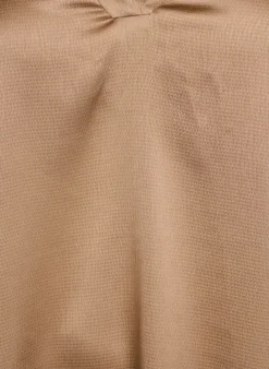 Bluse in Satin-Optik mit 1/2-Ärmeln und Rüschenkragen