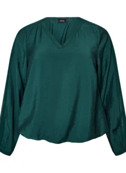 Bluse mit Balloneffekt und Chiffondetails