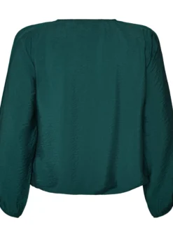 Bluse mit Balloneffekt und Chiffondetails