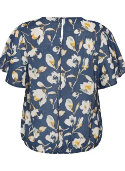 Bluse mit Ballonform und Flügelärmeln