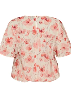 Bluse mit Ballonform und Flügelärmeln