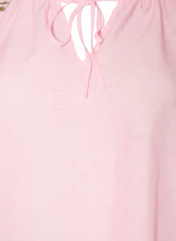 Bluse mit Bindedetail und geblümten Ärmeln