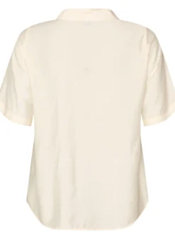 Bluse mit ellbogenlangen Ärmeln und geblümten Details