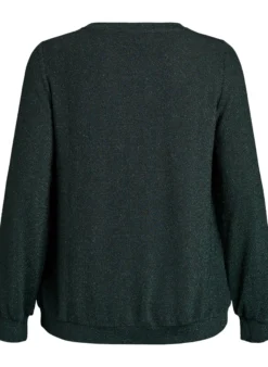 Bluse mit Fischgrätenmuster und Glitzerfaden