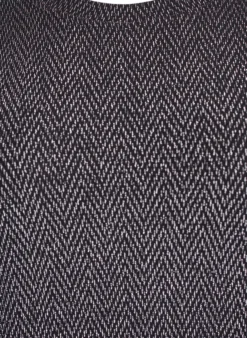 Bluse mit Fischgrätenmuster und Glitzerfaden