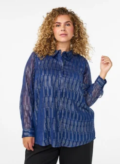 Bluse mit glitzerndem Muster