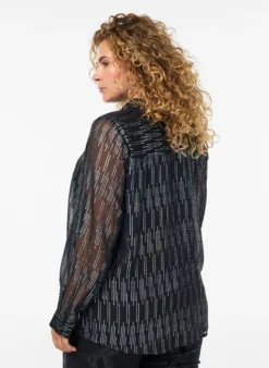 Bluse mit glitzerndem Muster