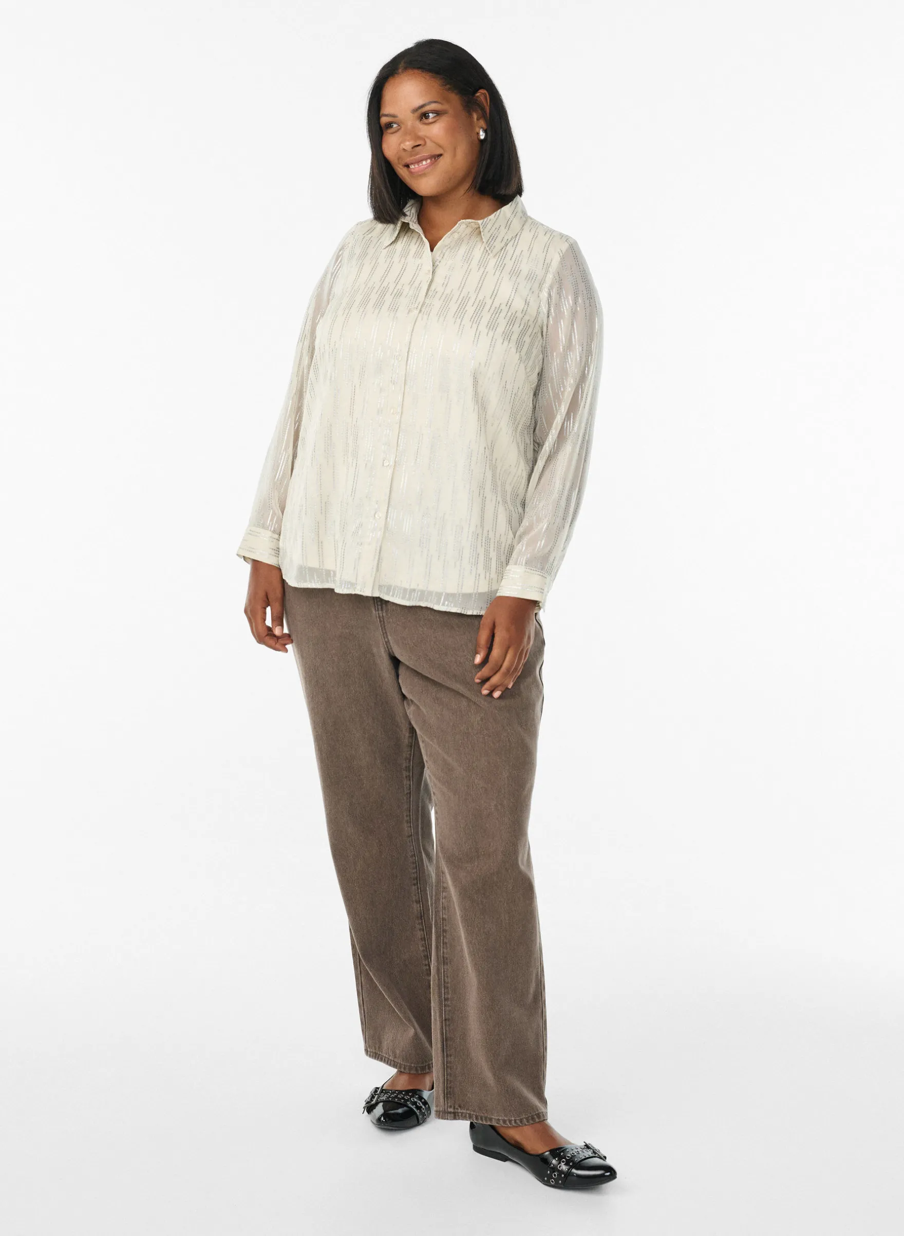 Bluse mit glitzerndem Muster