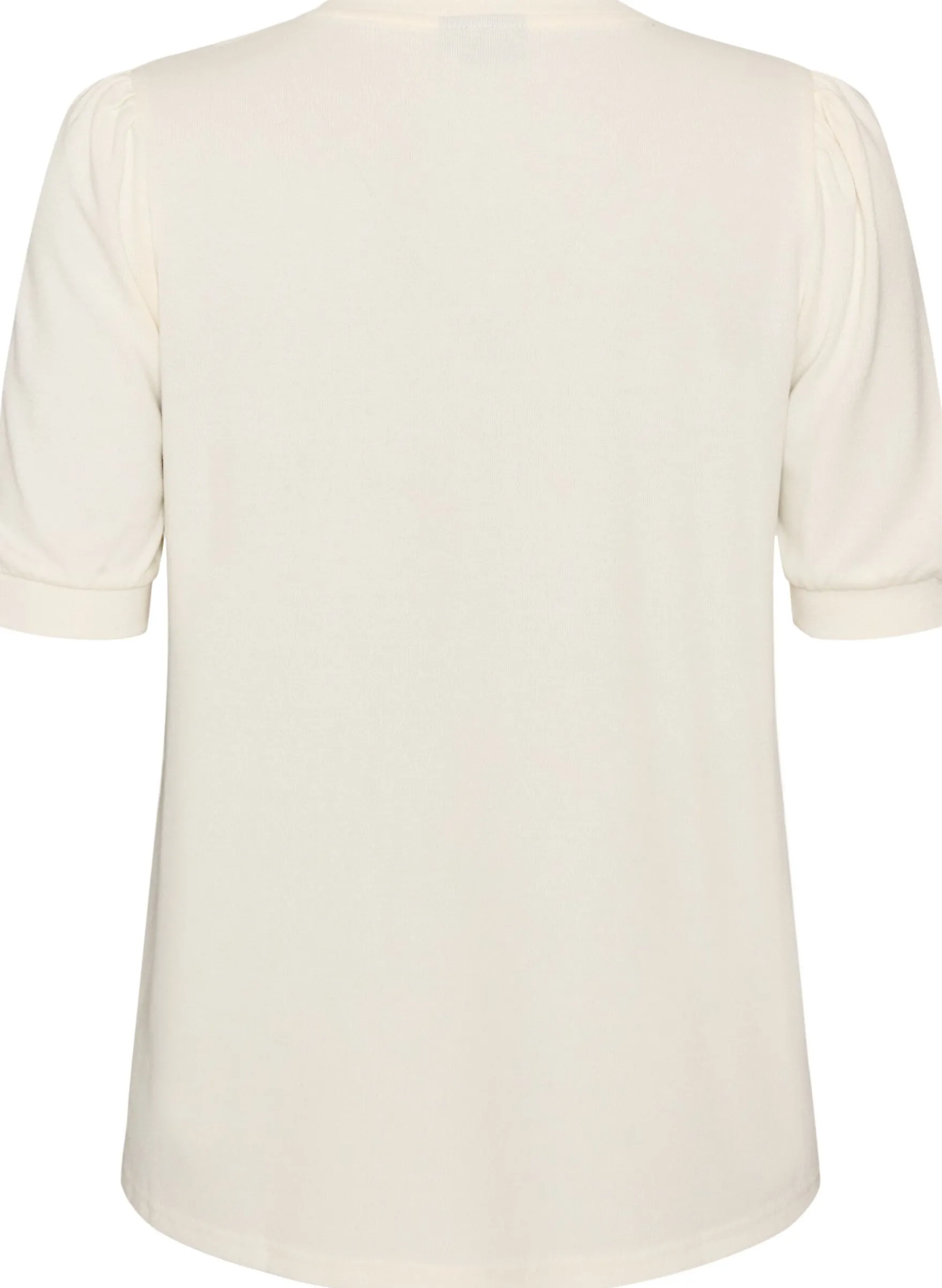 Bluse mit Knopfdetail und kurzen Puffärmeln