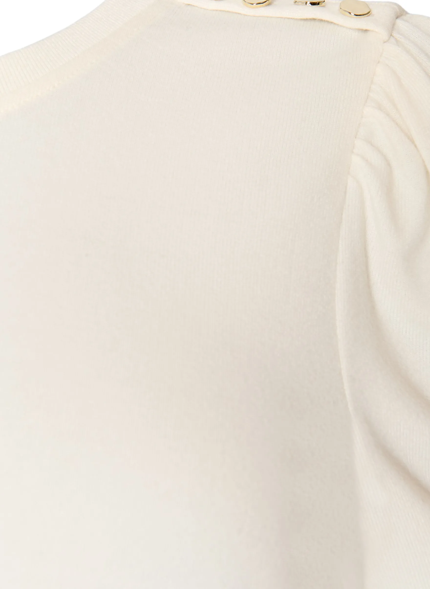 Bluse mit Knopfdetail und kurzen Puffärmeln