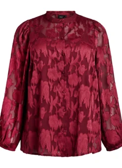 Bluse mit Knöpfen und Blumenmuster