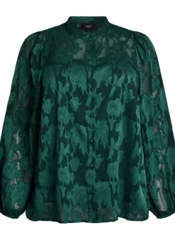 Bluse mit Knöpfen und Blumenmuster