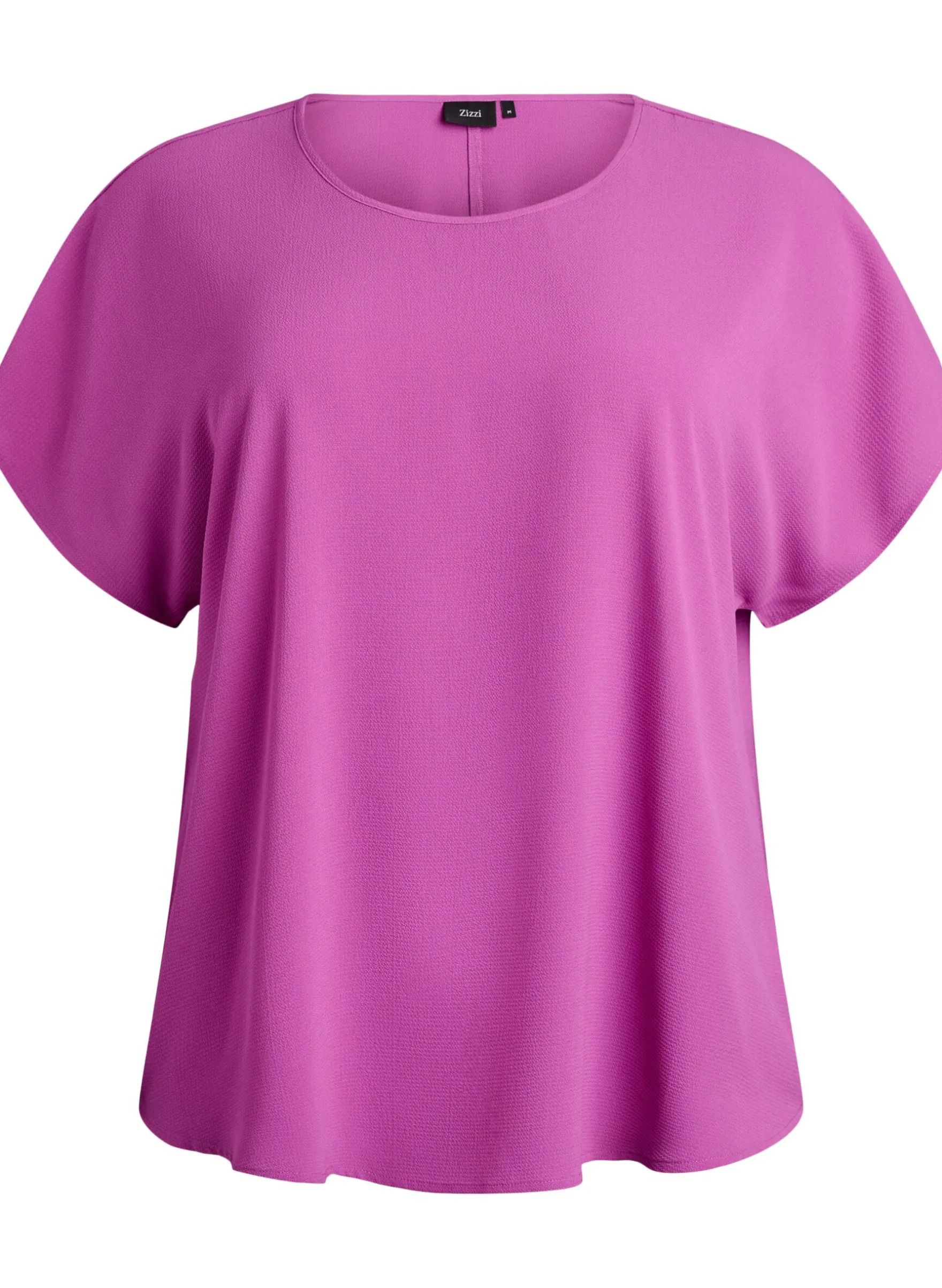 Bluse mit kurzen Ärmeln und Rundhalsausschnitt