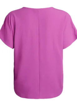 Bluse mit kurzen Ärmeln und Rundhalsausschnitt