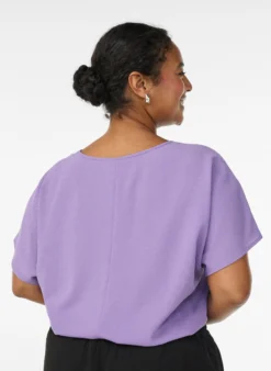 Bluse mit kurzen Ärmeln und Rundhalsausschnitt