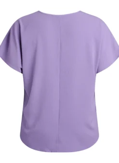 Bluse mit kurzen Ärmeln und Rundhalsausschnitt