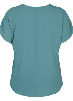 Bluse mit kurzen Ärmeln und Rundhalsausschnitt