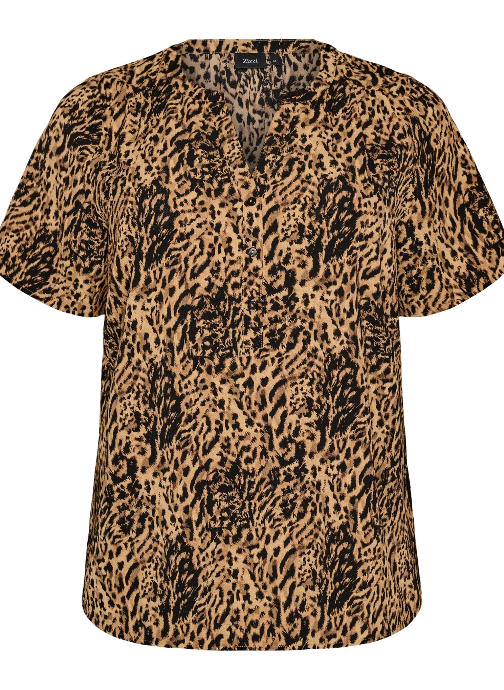 Bluse mit kurzen Ärmeln und V-Ausschnitt