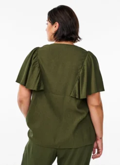 Bluse mit kurzen Rüschenärmeln