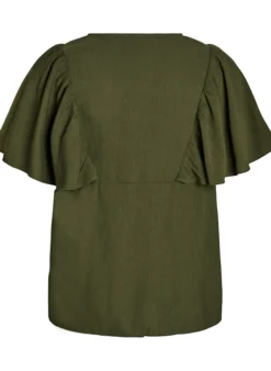 Bluse mit kurzen Rüschenärmeln
