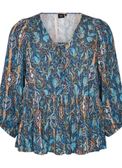 Bluse mit Paisleymuster und Spitzendetails