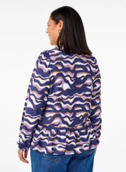 Bluse mit Print und A-Linie