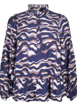 Bluse mit Print und A-Linie