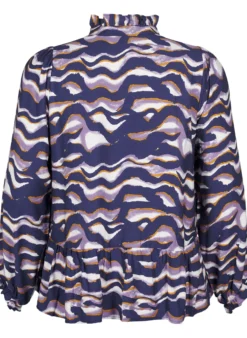 Bluse mit Print und A-Linie