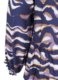 Bluse mit Print und A-Linie