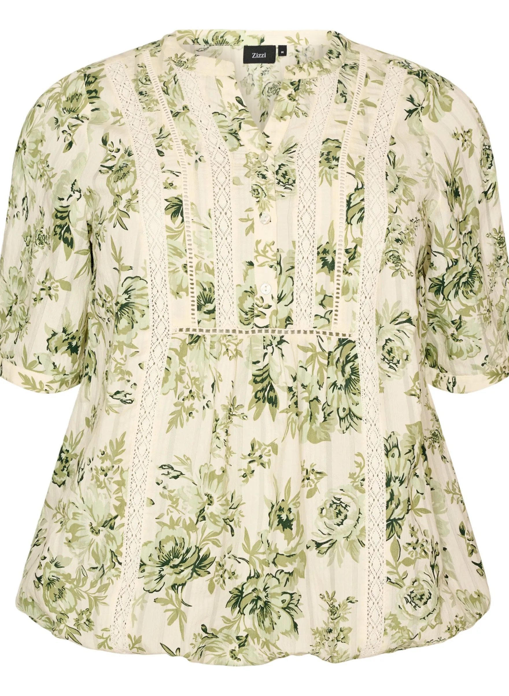 Bluse mit Print und 1/2-Ärmeln