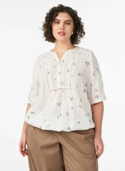 Bluse mit Print und 1/2-Ärmeln