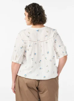 Bluse mit Print und 1/2-Ärmeln