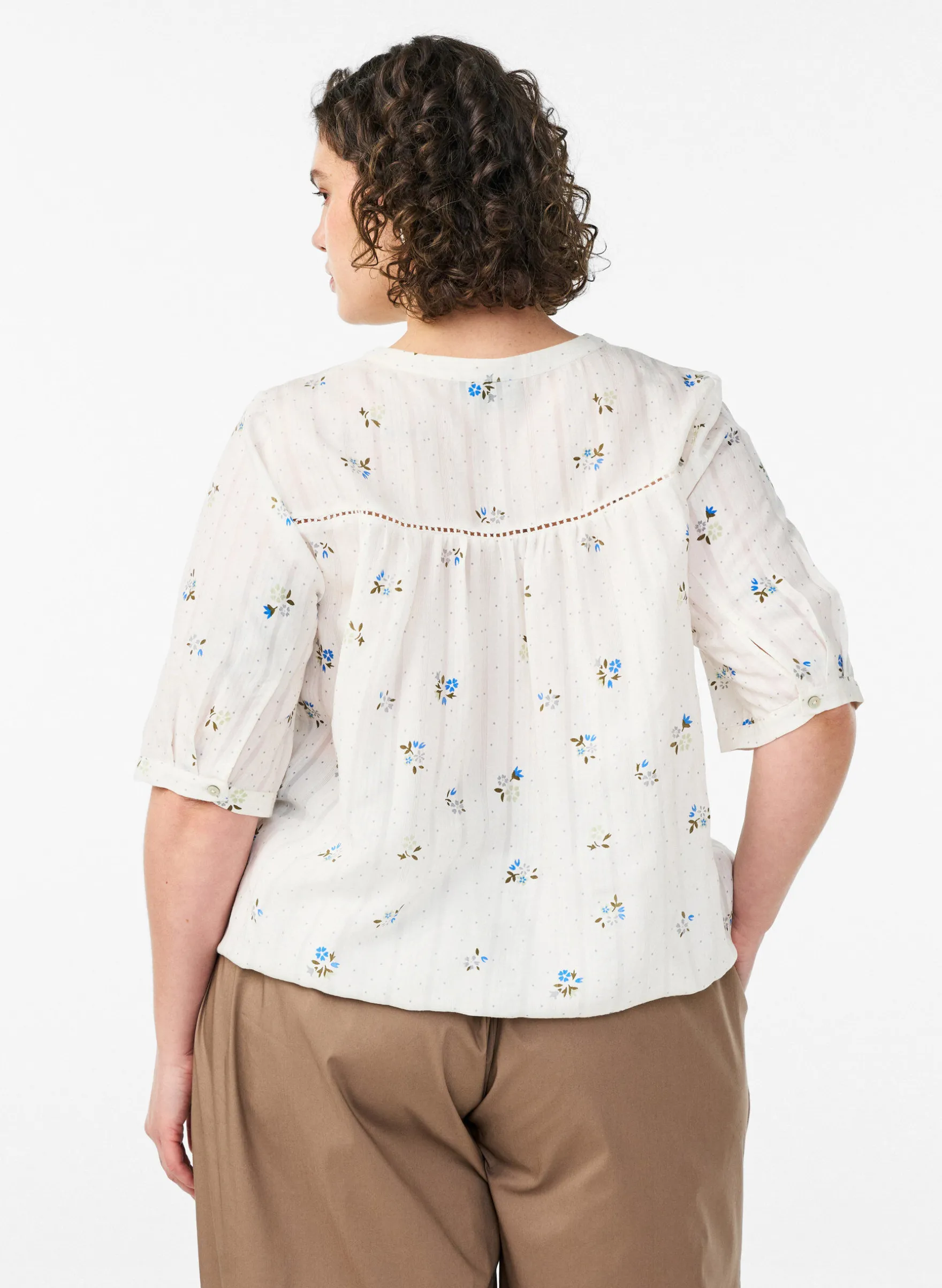 Bluse mit Print und 1/2-Ärmeln