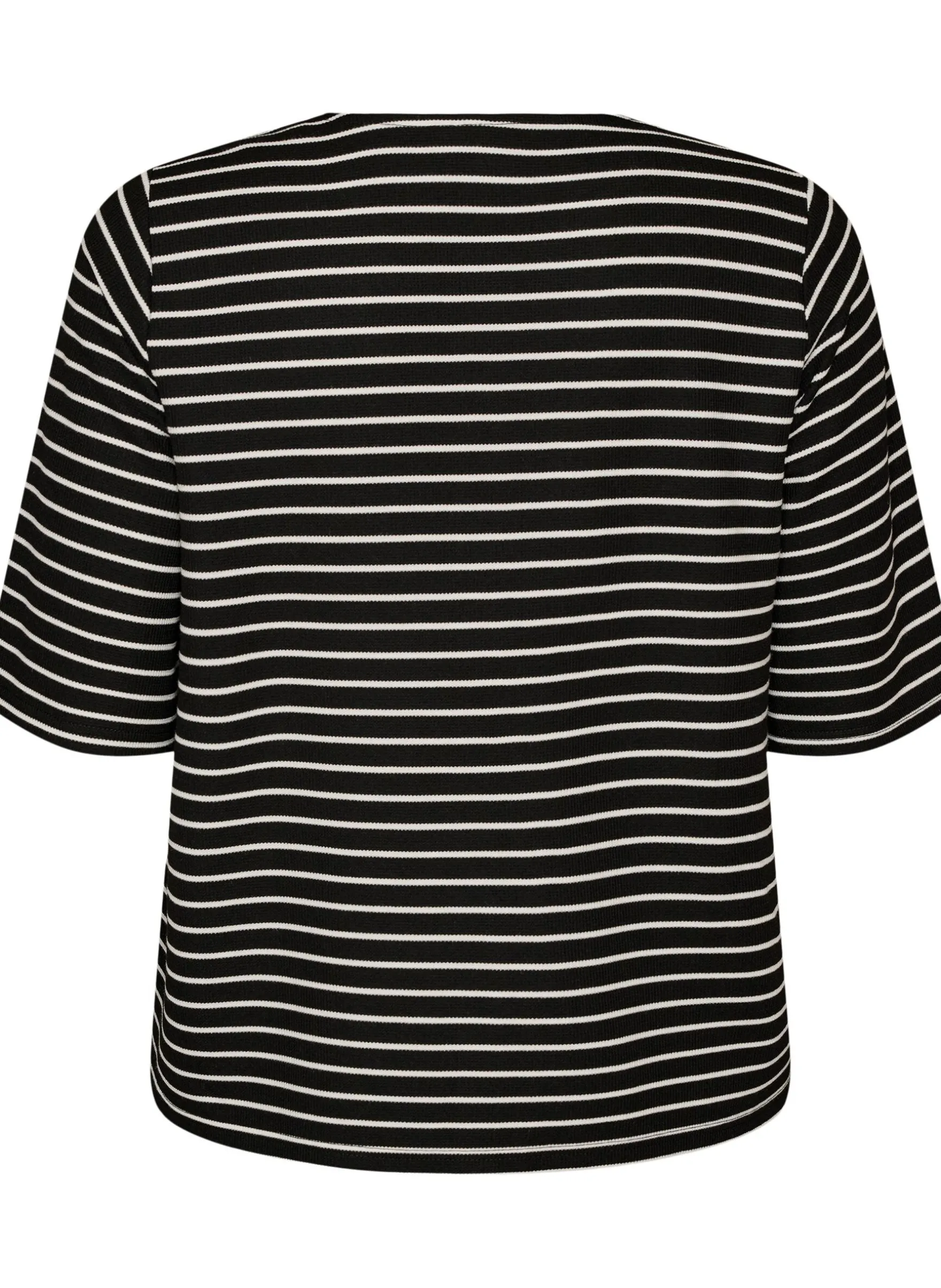 Bluse mit Rippstruktur und Knopfleiste
