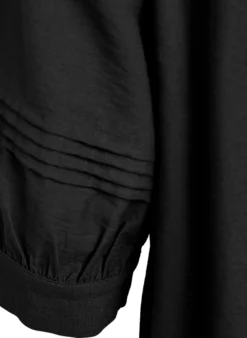 Bluse mit 3/4-Ärmeln und dekorativen Falten