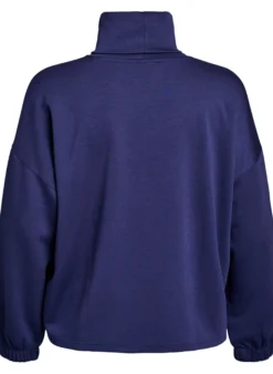 Bluse mit Rollkragen aus Modal-Mix