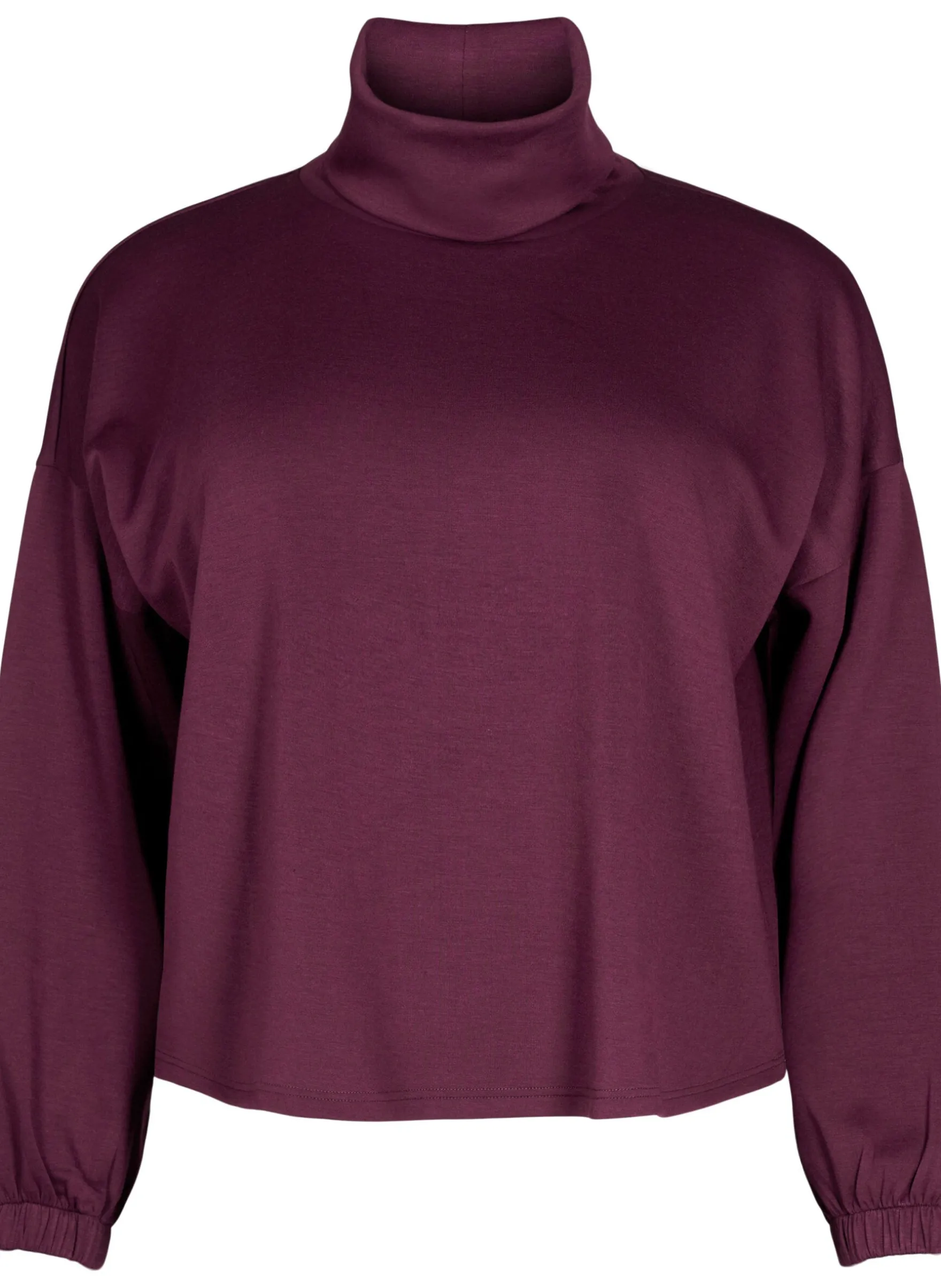 Bluse mit Rollkragen aus Modal-Mix