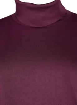 Bluse mit Rollkragen aus Modal-Mix