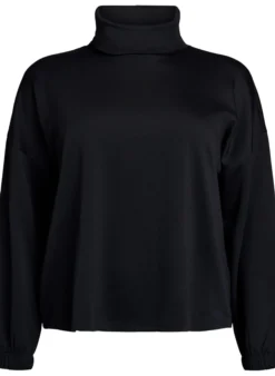 Bluse mit Rollkragen aus Modal-Mix