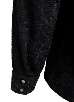 Bluse mit Spitzenbesatz und Glitzerfaden