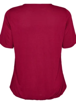 Bluse mit Spitzeneinsatz und Ballonärmeln