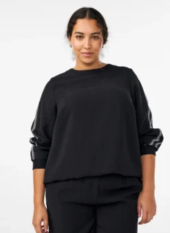 Bluse mit Streifendetail an den Ärmeln