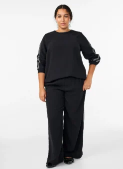 Bluse mit Streifendetail an den Ärmeln