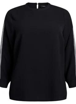 Bluse mit Streifendetail an den Ärmeln