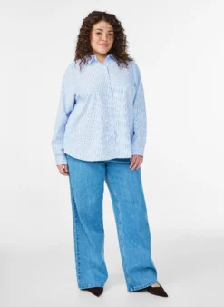 Bluse mit Streifen und Nieten