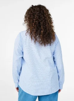 Bluse mit Streifen und Nieten