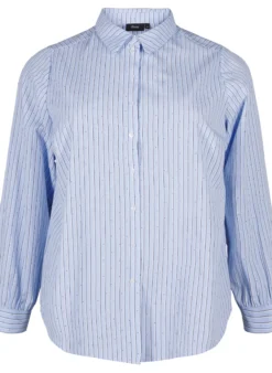 Bluse mit Streifen und Nieten