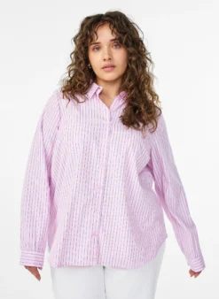 Bluse mit Streifen und Nieten
