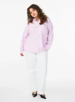 Bluse mit Streifen und Nieten
