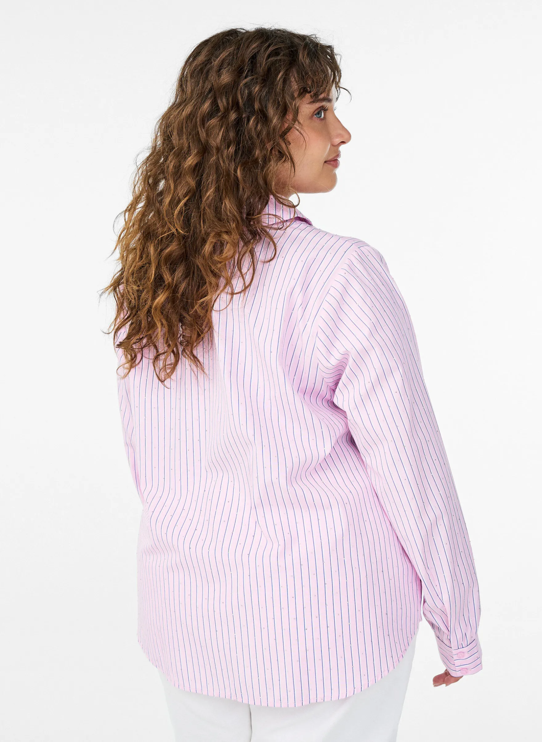 Bluse mit Streifen und Nieten